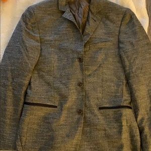 John Varvatos sportcoat, leather trimmed